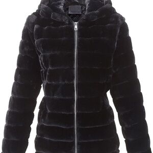 Women's Black Faux Fur Jacket